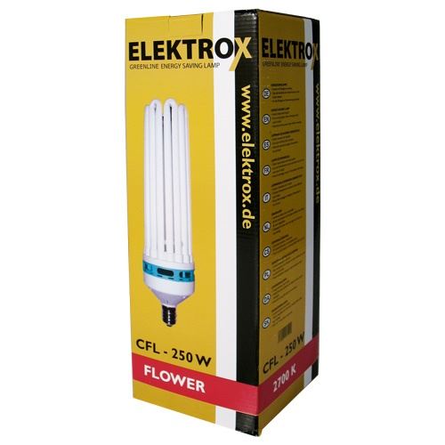 Úsporná CFL lampa ELEKTROX 250W, na květ (2009)